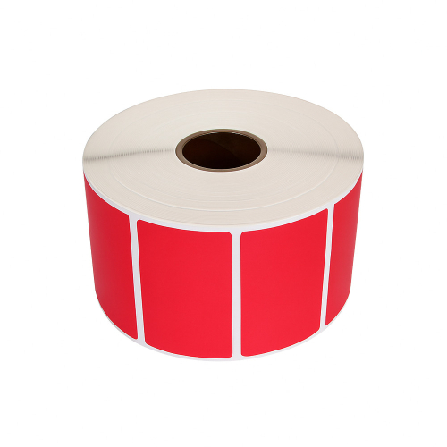 Thermal labels, 57 x 32mm, red, 1500 labels