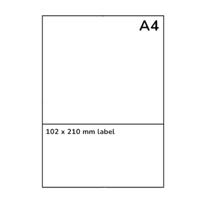 Pakkauslista/palautuslomake ja lähetystarra 102 × 210 mm
