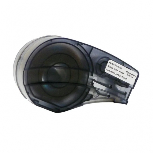 Brady M21-750-427 compatible labeltape, black on white, 19,1mm x 4,88m