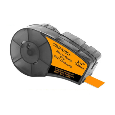 Brady M21-750-595-OR compatible lettering tape